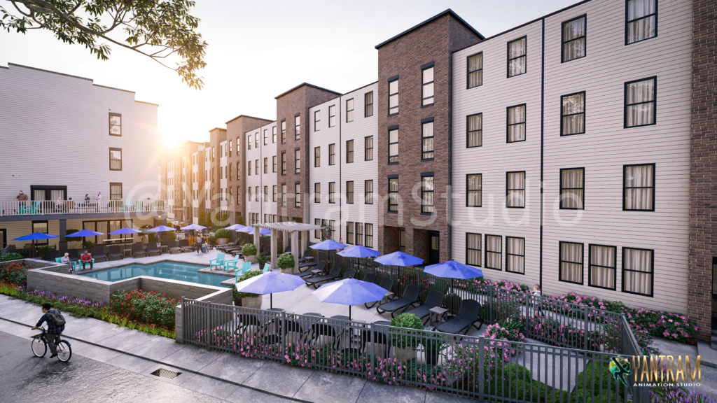 3d architectural animation services pool view view Visualization companies hotel resort Delhi architectural rendering studio animation visualization services design Idea exterior Façade landscape residential company pool apartment Mumbai Maharashtra India Jaipur Rajasthan India