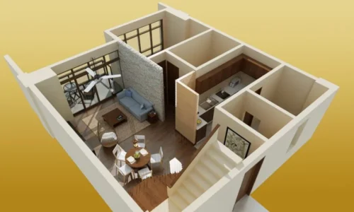 3d floor plan designer services studio 1bedroom 500 sq ft Apartment house Residential condominium Jaipur Rajesthan