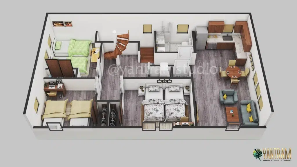 3d floor plan services 3 bedroom house floor plan designer Hyderabad