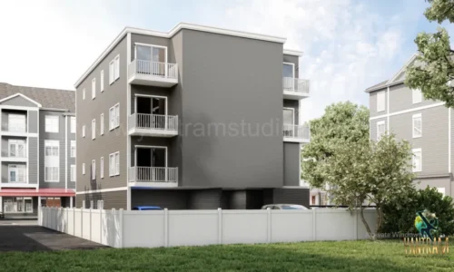 Elevate Your Vision Exquisite Exterior Architectural Rendering for Residence Right Side Views india 500x300