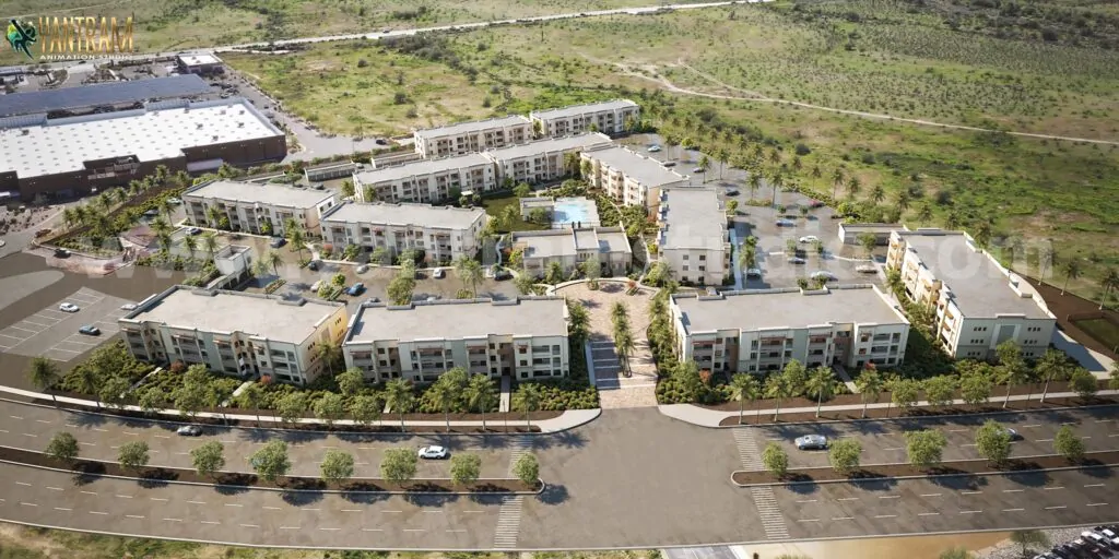 Elevating Design Bird's Eye Surveys by Leading 3D Architectural Visualization Companies india