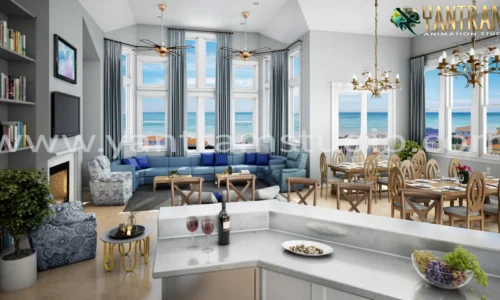 Project 30 Turquoise by the Gulf 2 Interior 1 Exterior Pool View Real Estate 3d Property design india