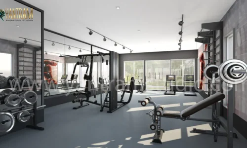 Revitalize Spaces 3D Interior Design for Health Clubs by Leading Architectural Visualization Companies india