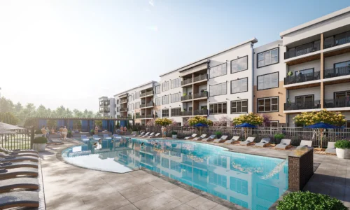 pool architectural rendering studio animation visualization services design Idea company firms designers agency exterior courty yard sitting blcony.india