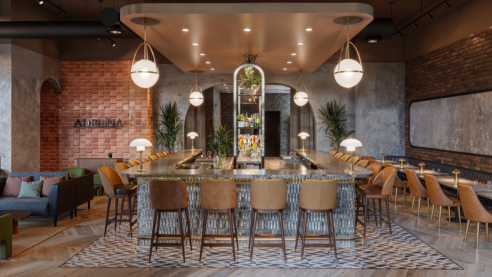 restaurant lounge and bar view interior design rendering dining hall room chair restaurant Delhi india