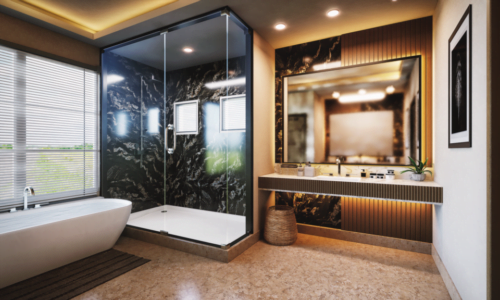 Classic designers Modern Luxury residential home bungalow villa architectural rendering studio animation visualization services bathroom design Idea 3D designers Interior view india