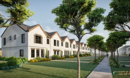 3d architectural visualization to two township story india