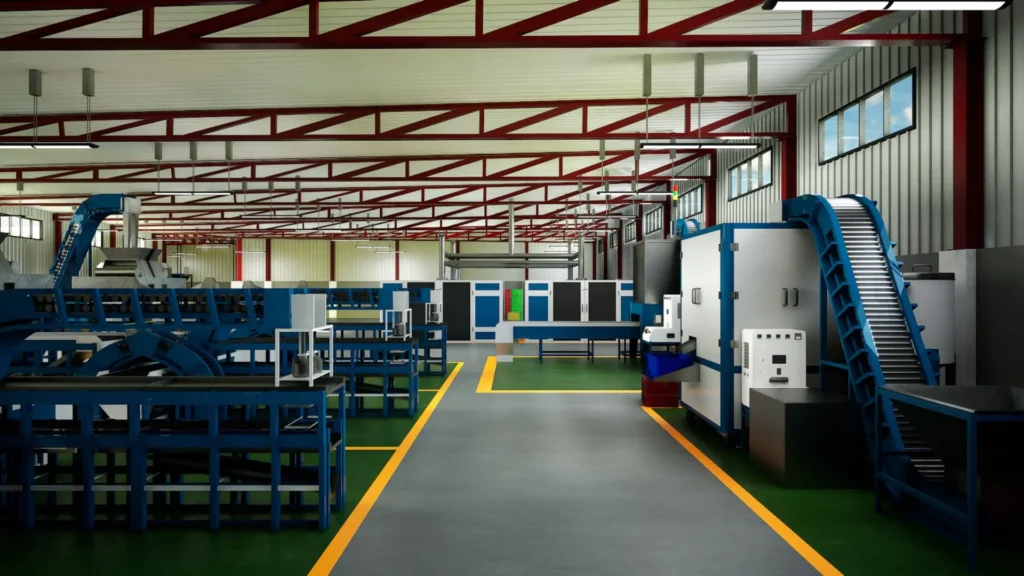 3d interior rendering services Manufacturing Factory india