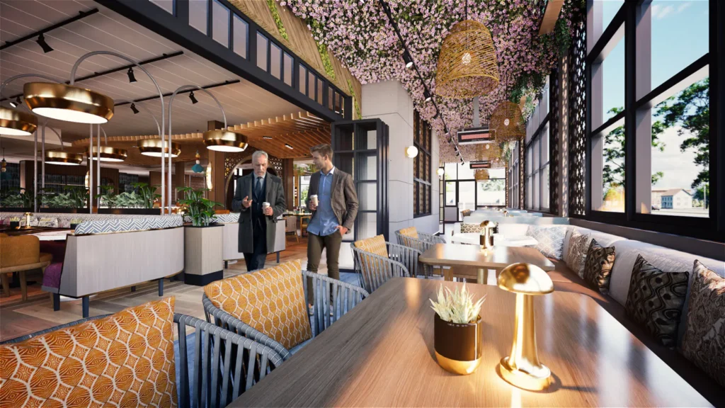 Idea company companies firms agency visulization animation restaurant interior recption area architectural bar rendering studio services design india