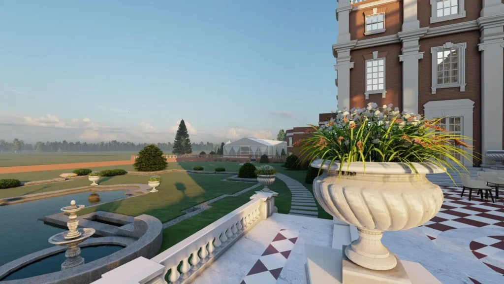 Paradise Reimagined Dive into Our 3D Exterior Visualization Studio for Captivating Pool and Garden Views india