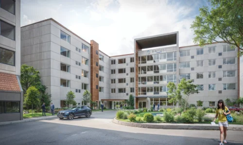 commercial apartment projects with photorealistic 3D exterior renderings front view india