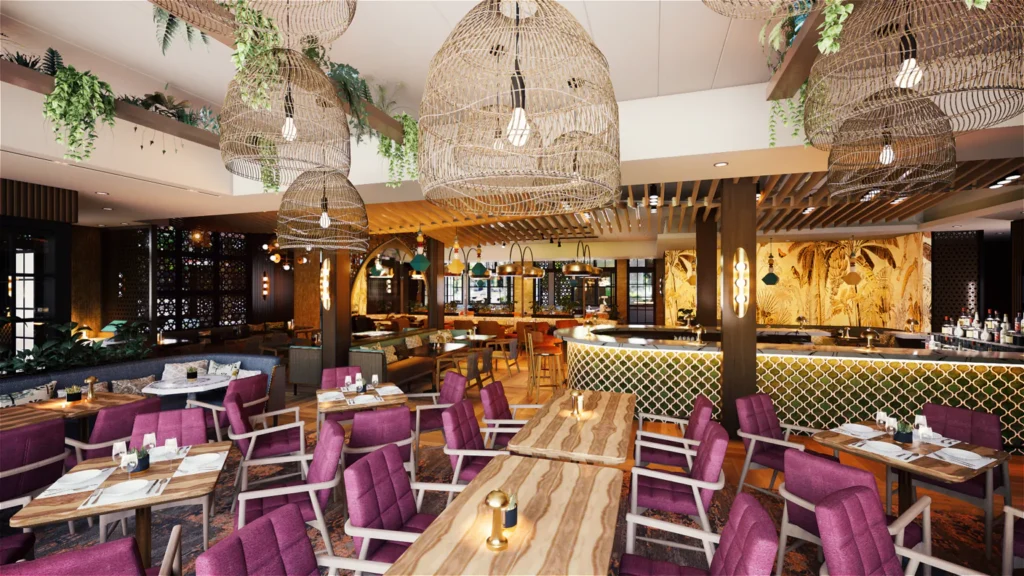 luxury company companies firms agency visulization animation restaurant interior recption area architectural bar rendering studio services design india