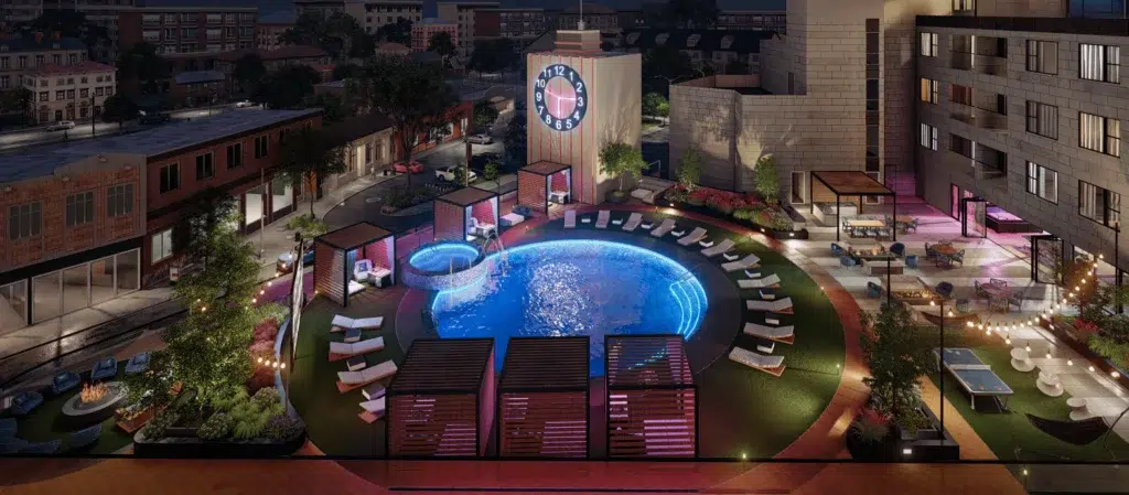 Rooftop Resort Retreat Elevating Pool Designs with 3D Architectural Rendering Services